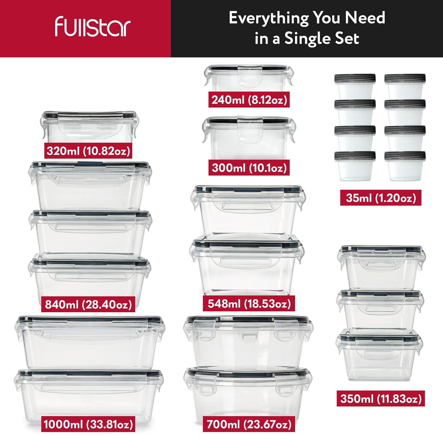 fullstar 50 Pack Food Container + Chopper