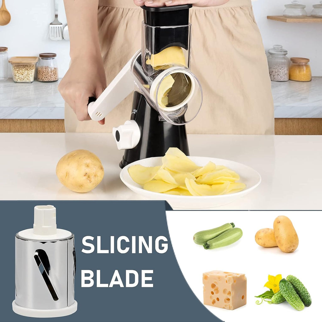 KEOUKE Vegetable Chopper Mandoline Slicer + Rotary Cheese Grater