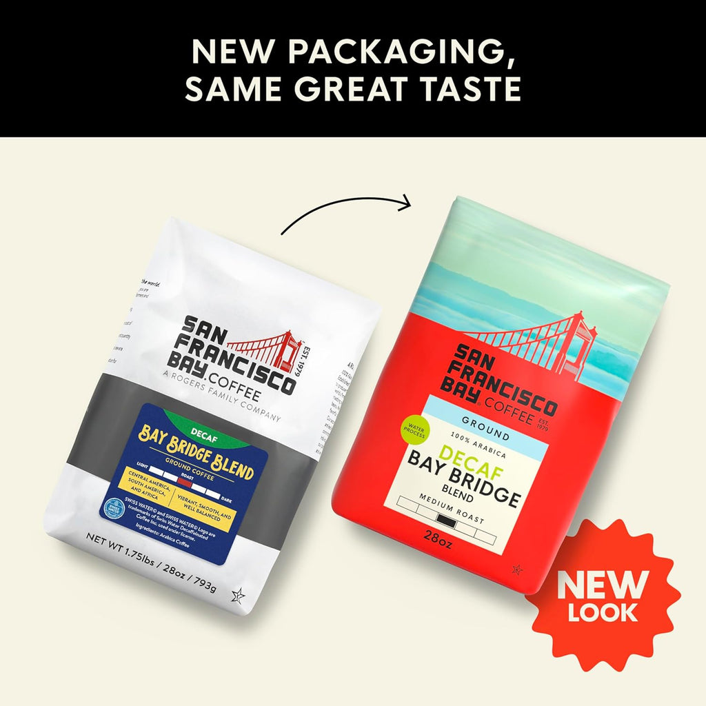 San Francisco Bay Ground Coffee, Bay Bridge Blend (28 oz Bag), Medium Roast Coffee
