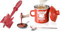 Red Meat Chopper And 15OZ Red Bacon Grease Container