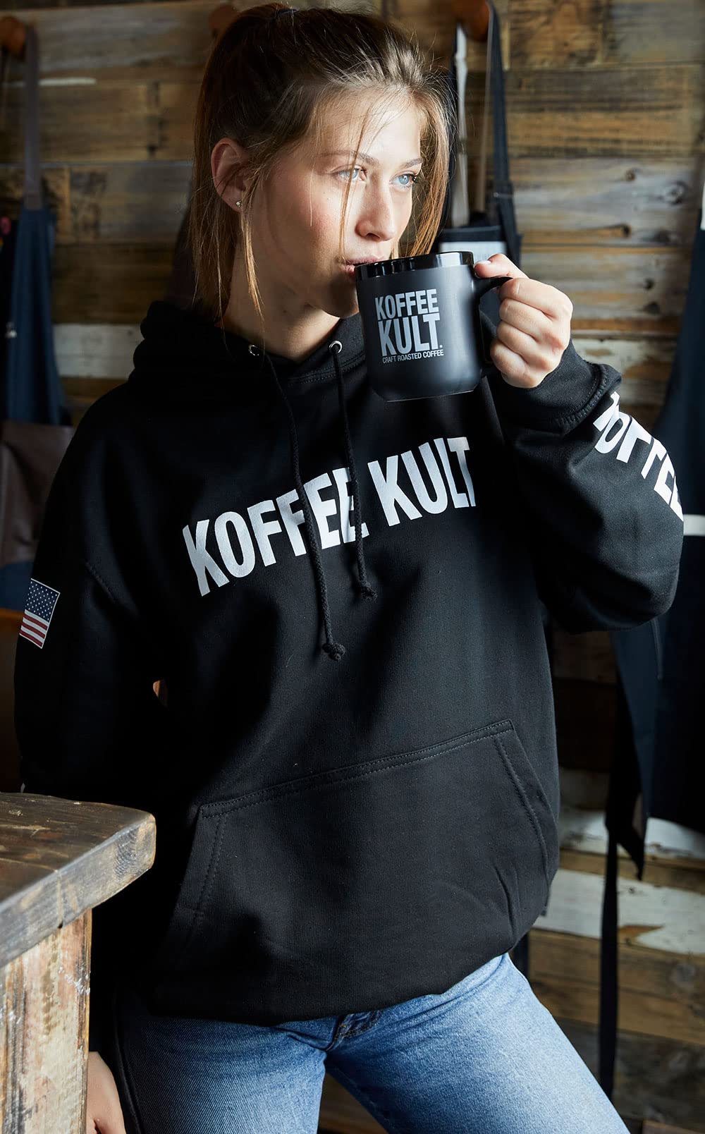 Koffee Kult Dark Roast Whole Bean Coffee - Small Batch 100% Arabica Gourmet Blend, Smooth and Well Balanced Artisan Roasted in 32oz Resealable Package