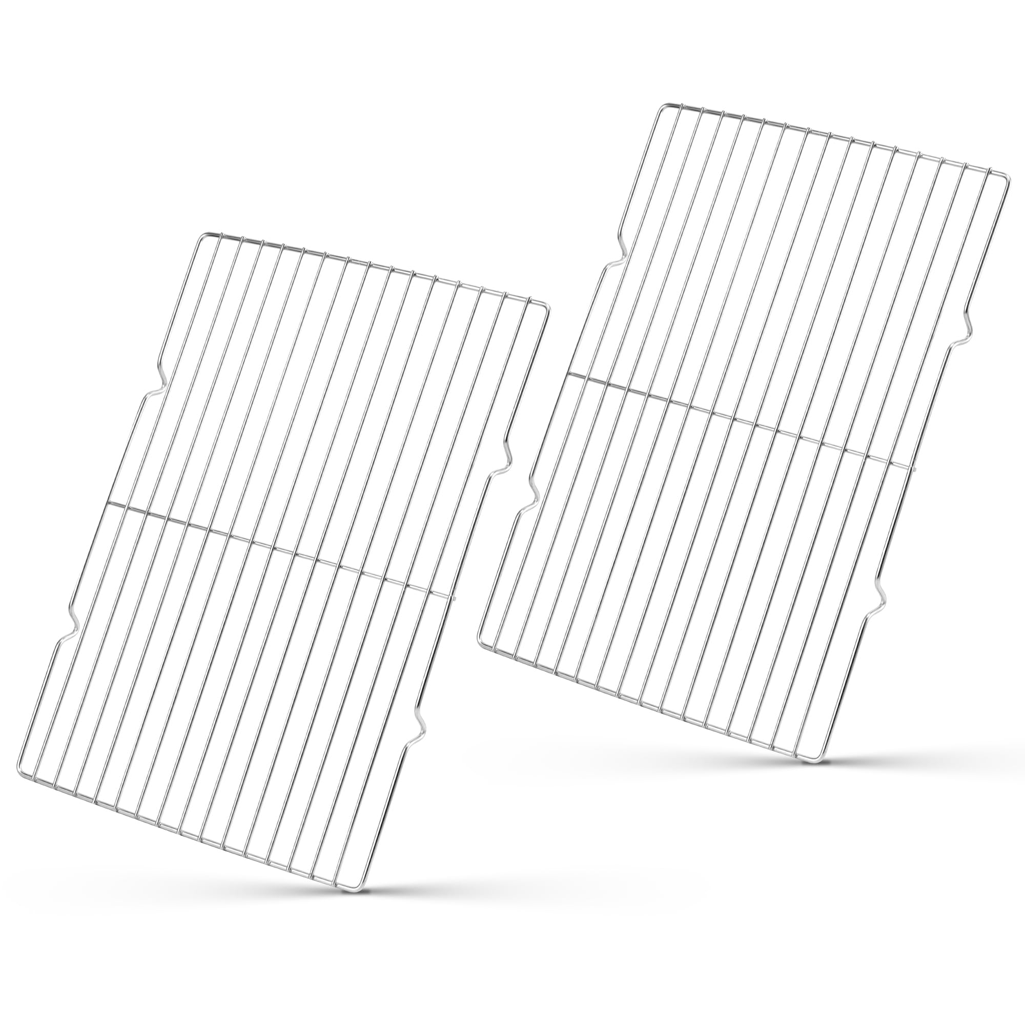 WILLBBQ Replacement for Barbecue Mesh, Stainless Steel BBQ Grates Grill Mesh Barbecue Grill Grilling Mesh Wire Cooking Net Barbecue Grilled Grids, 15.8 * 7.1 Inch, 2-Pack
