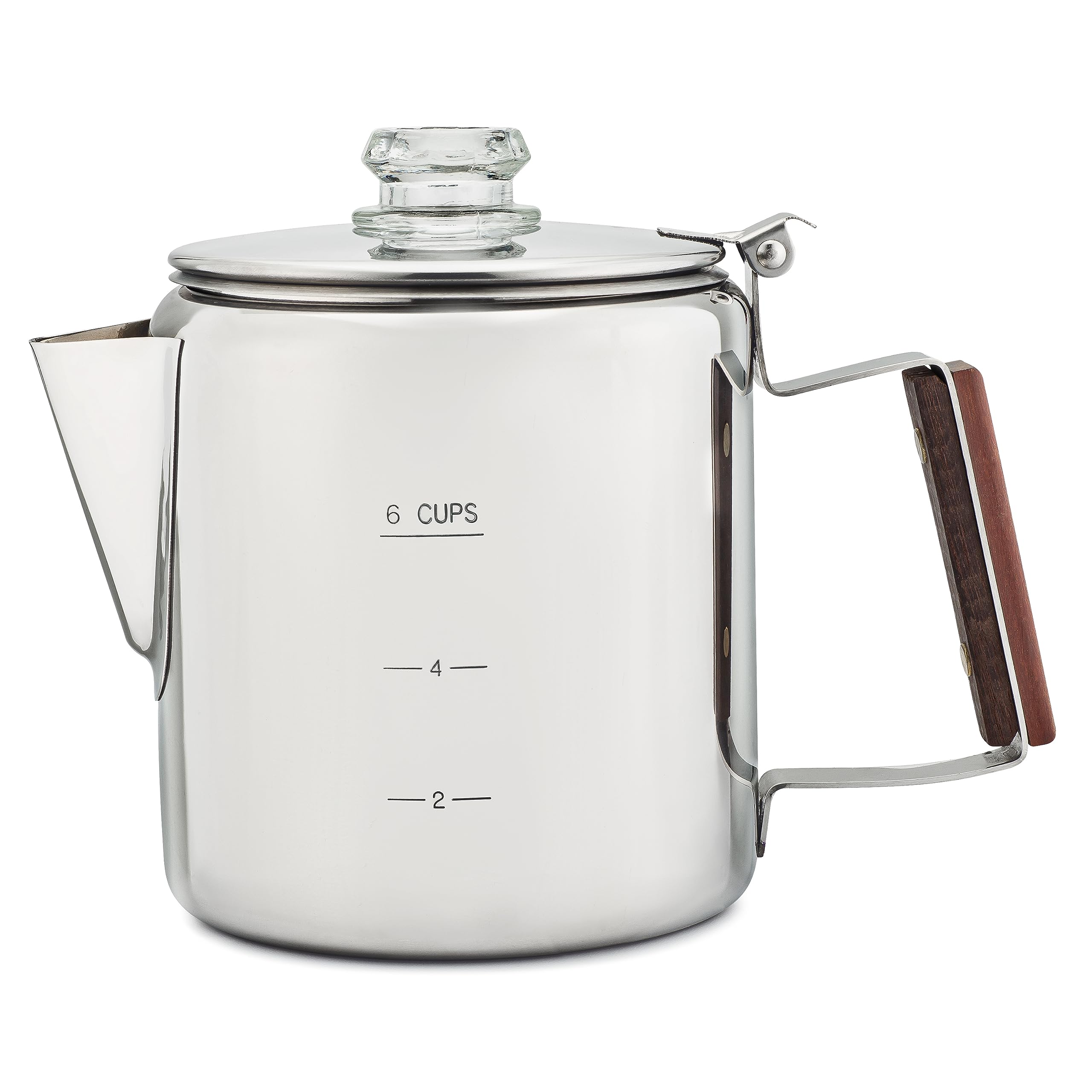 COLETTI Bozeman Percolator Coffee Pot — NO Aluminum or Plastic [9 cup]