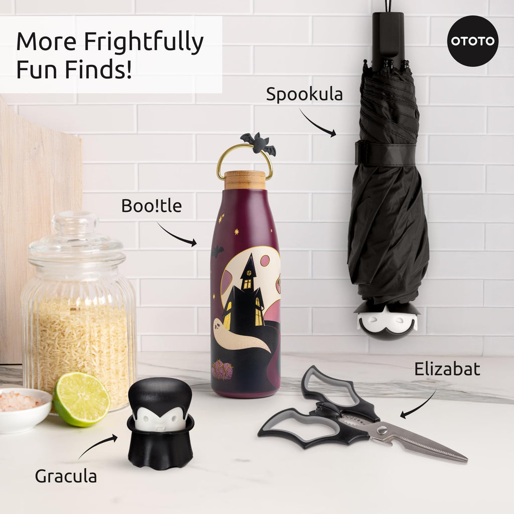 OTOTO Spooky Bootle - Halloween, Halloween Tumbler, Accessories, Insulated Water Bottle, Stainless Steel, Cute Water Bottle, Leak Proof Water Bottles, Spooky, Witchy, Goth Gifts, 18oz.
