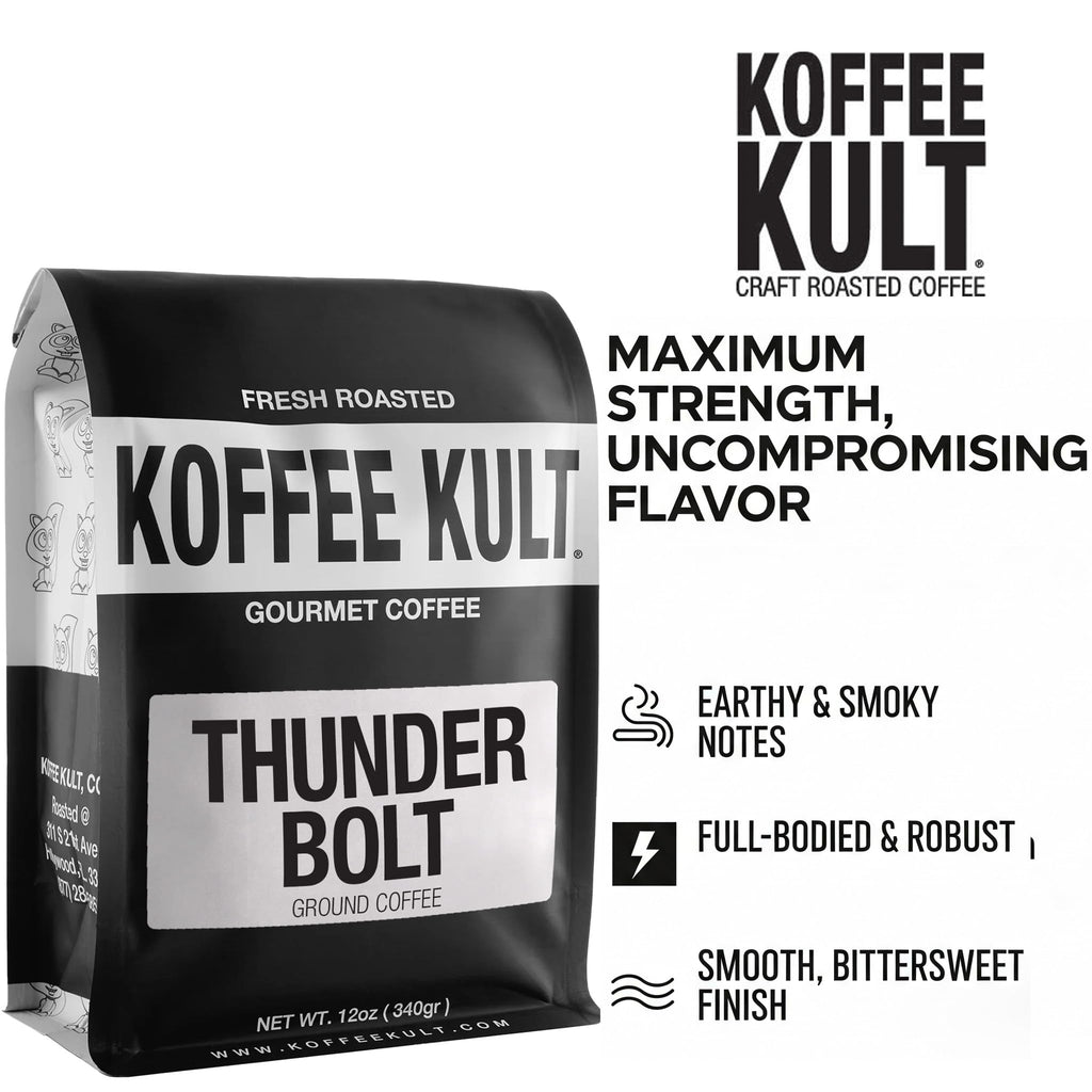 Koffee Kult Koffee Kult Medium Roast Smooth and Flavorful Ground Coffee - Perfect for a Relaxing Cup Anytime (Medium Roast, 32oz)