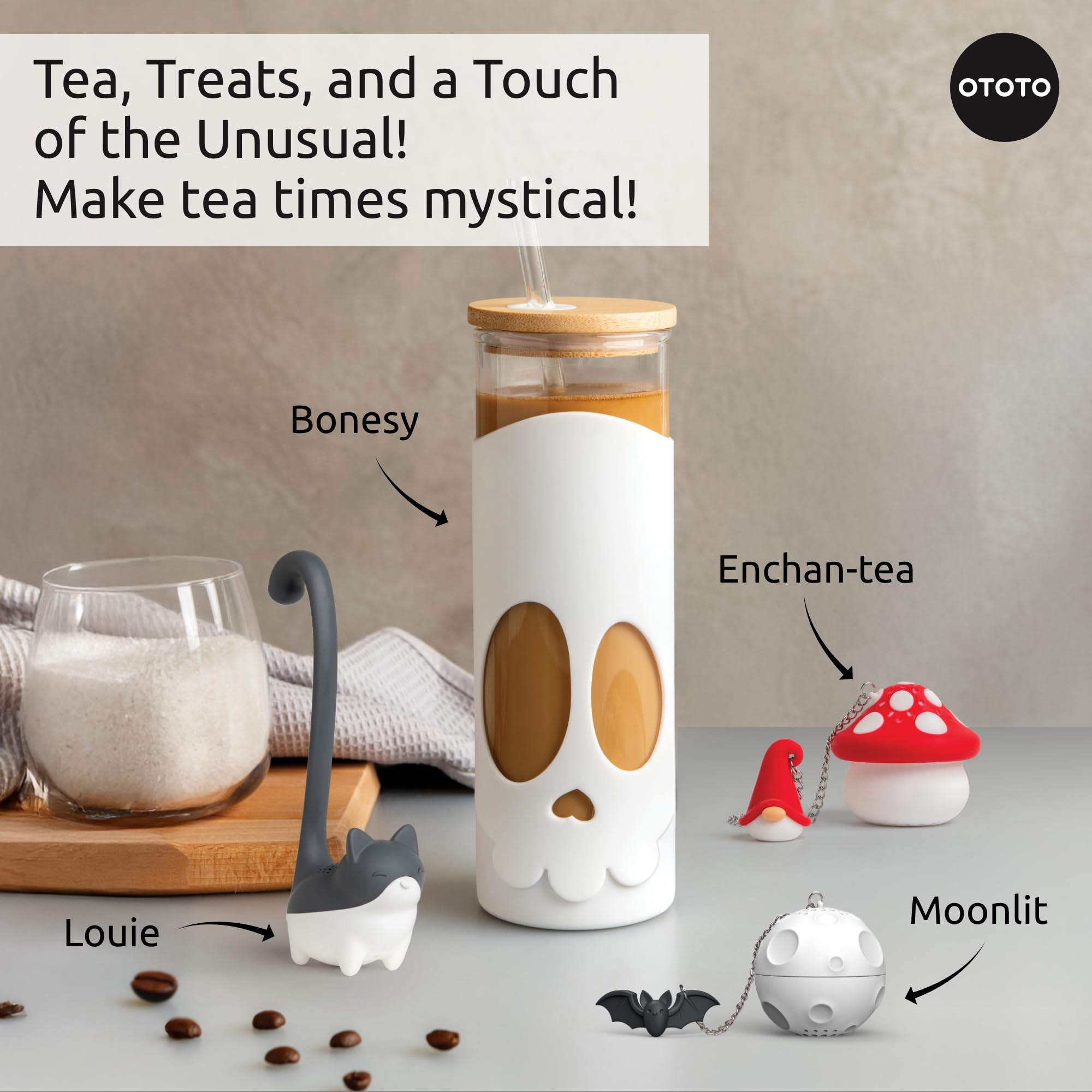 Cute Tea Infuser by OTOTO - Loose Leaf Tea Steeper, Tea Accessories, Tea Diffusers, Tea Infuser for Loose Leaf Tea, Tea Strainers, Cute Gifts, Tea Gift Set, Kitchen Gifts, Cooking Gadgets