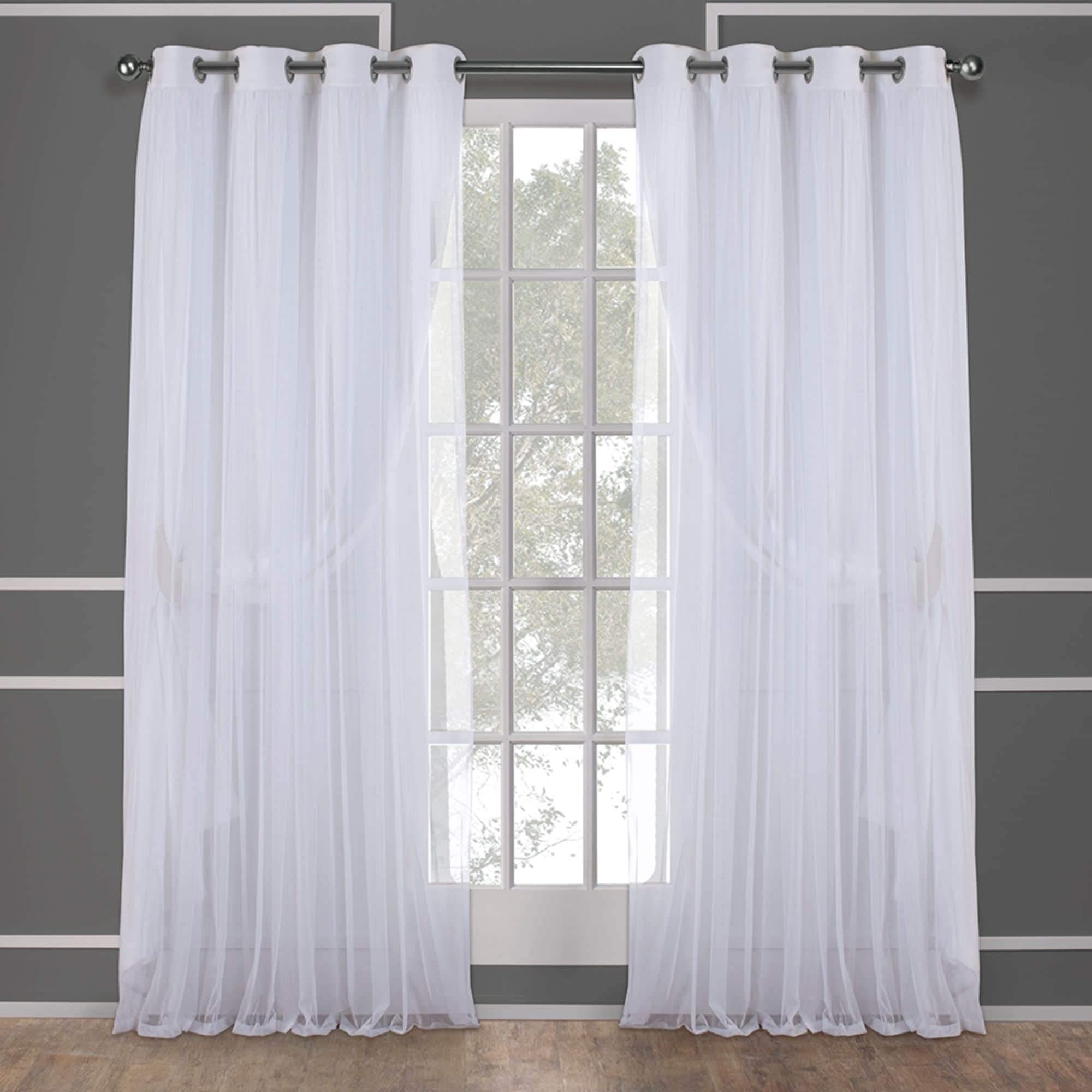 TOWN & COUNTRY LUXE Talia Double Layer Indoor Curtains, Sheer and Room Darkening Blackout, Grommet Top, Energy Efficient, 2-Pack Set, 52"x84", Rose Blush