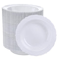 DaYammi 50 Pack White Plastic Bowls, 12oz Disposable Soup Bowls, White bowls Disposable Heavy Duty Dinner Bowls for Weddings, Salad Bowl for Parties, Dinners, Catering and Everyday Use