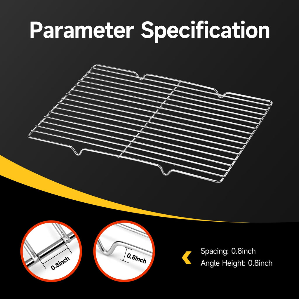 WILLBBQ Replacement for Barbecue Mesh, Stainless Steel BBQ Grates Grill Mesh Barbecue Grill Grilling Mesh Wire Cooking Net Barbecue Grilled Grids, 15.8 * 7.1 Inch, 2-Pack