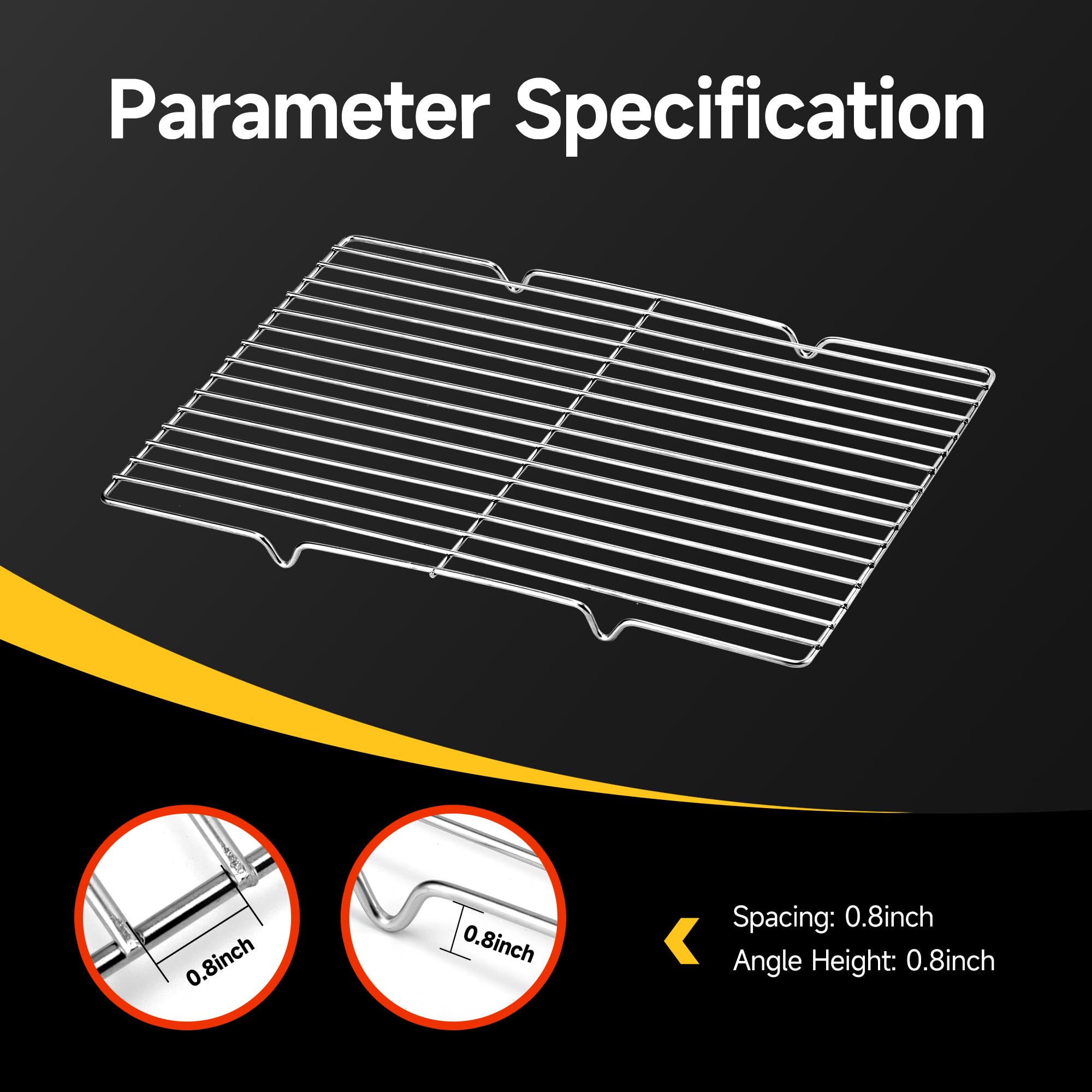 WILLBBQ Replacement for Barbecue Mesh, Stainless Steel BBQ Grates Grill Mesh Barbecue Grill Grilling Mesh Wire Cooking Net Barbecue Grilled Grids, 15.8 * 7.1 Inch, 2-Pack