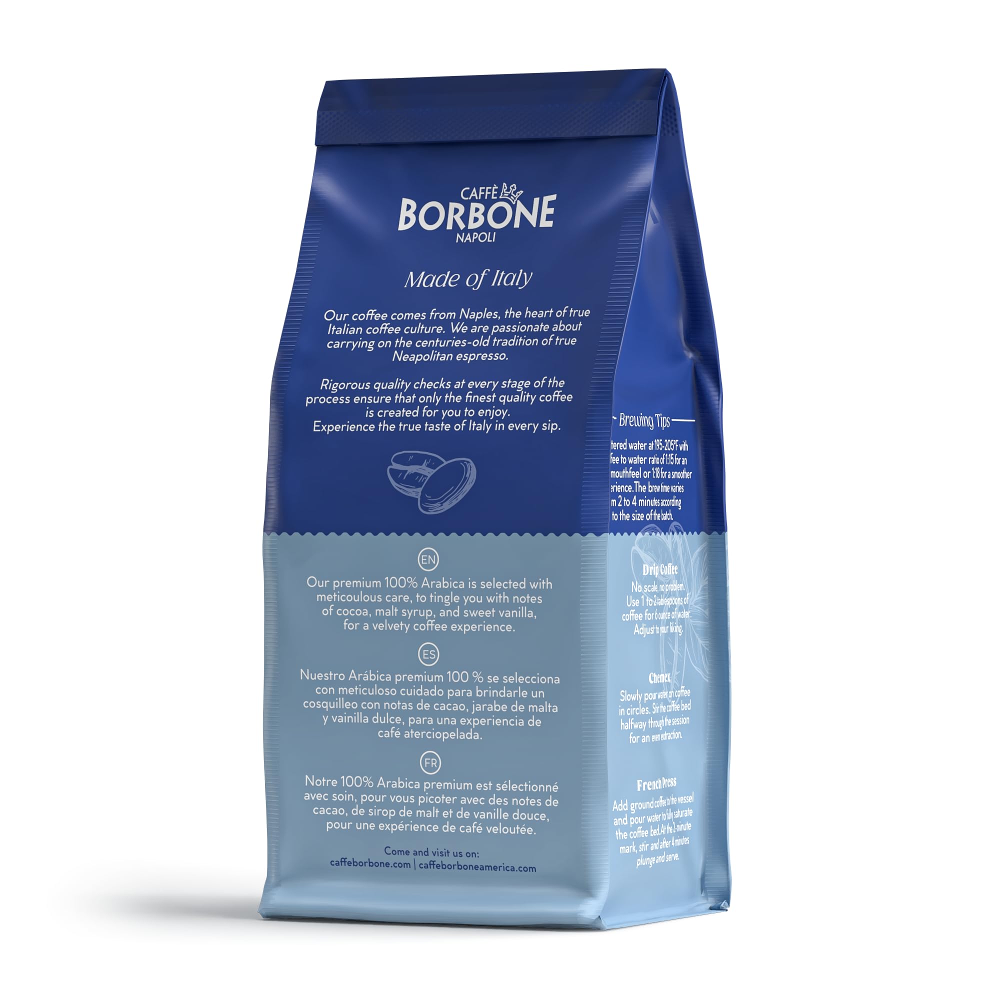 Caffè Borbone Ground Coffee, Crema Classica, Premium Coffee Blend, Full-Bodied, Balanced, Creamy and Smooth Taste, Made in Italy - 8.8 ounce (Pack of 4)