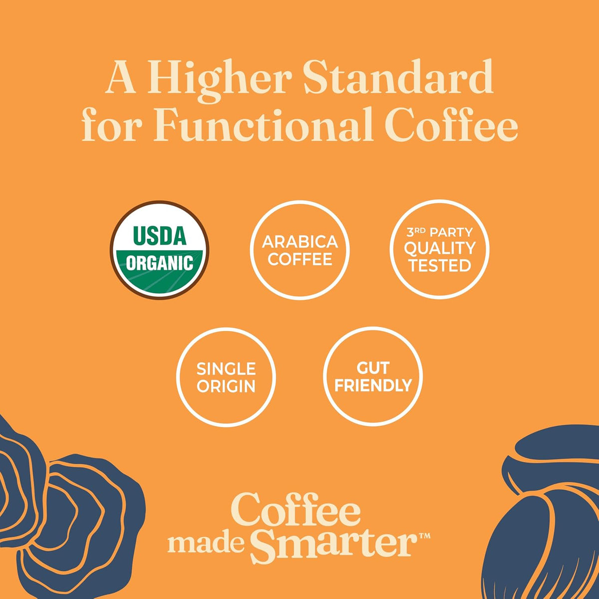 Four Sigmatic Gut Health Organic Ground Coffee | Medium Roast, Immune Boosting Probiotic Mushroom Coffee with Chaga & Turkey Tail for Gut Health & Immune Support | 12oz Bag