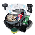 American Brand - Trituradora de pollo de 3 capas con placa desmontable + cepillo especial, doble antideslizante, sin BPA, resistente al calor, apta para lavavajillas, herramienta de trituración de pechuga de pollo, carne de res, cerdo, picadora de carne