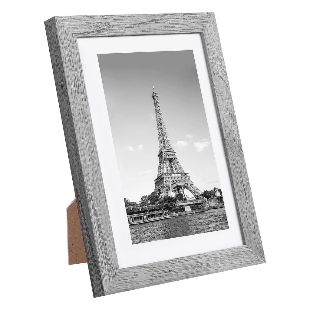 upsimples 5x7 Picture Frame Set of 10, Display Pictures 4x6 with Mat or 5x7 Without, Multi Photo Frames Collage for Wall or Tabletop Display, Black
