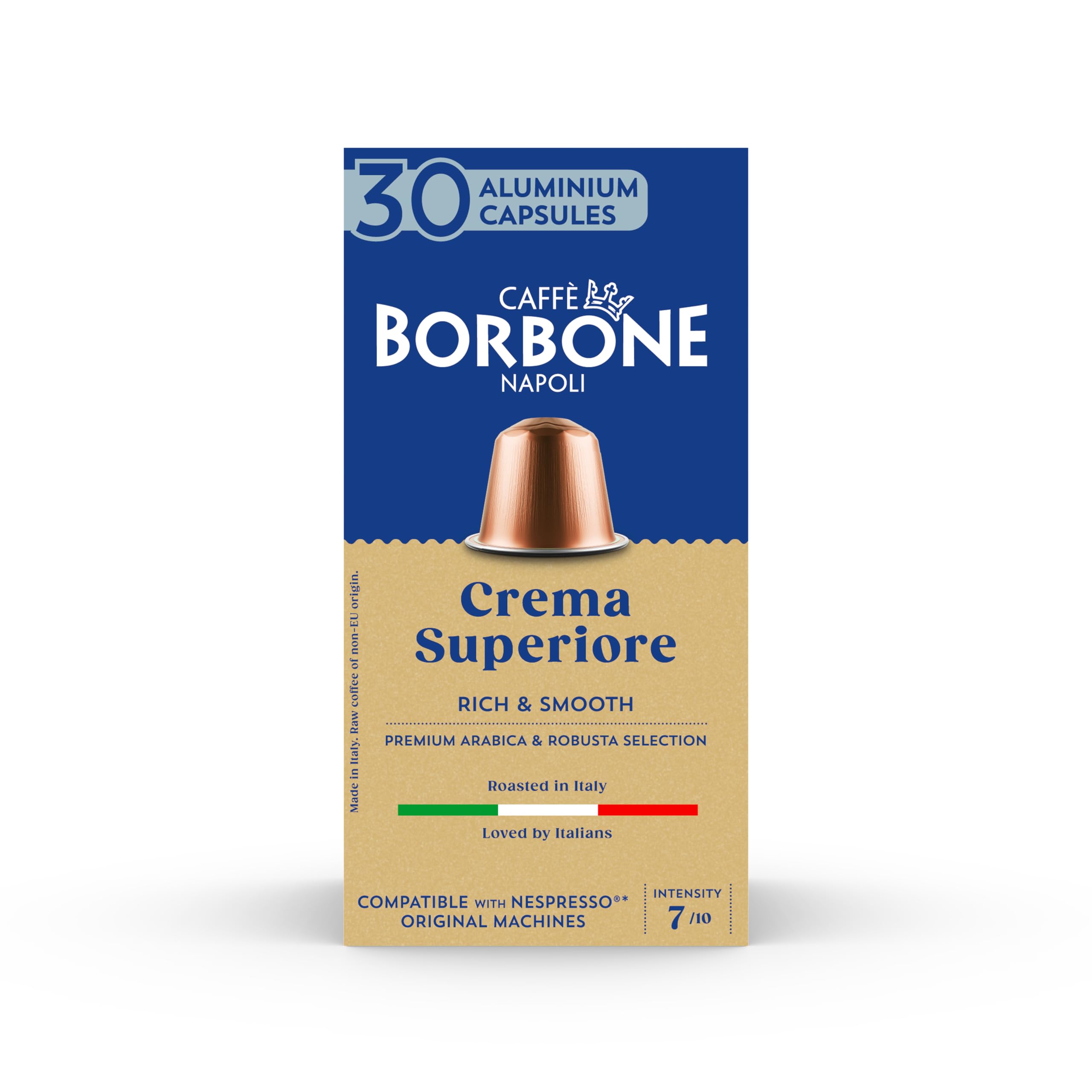 Caffè Borbone Espresso Intenso Aluminum Capsules Compatible with Nespresso Original Machines, Dark Roast, 100 Count