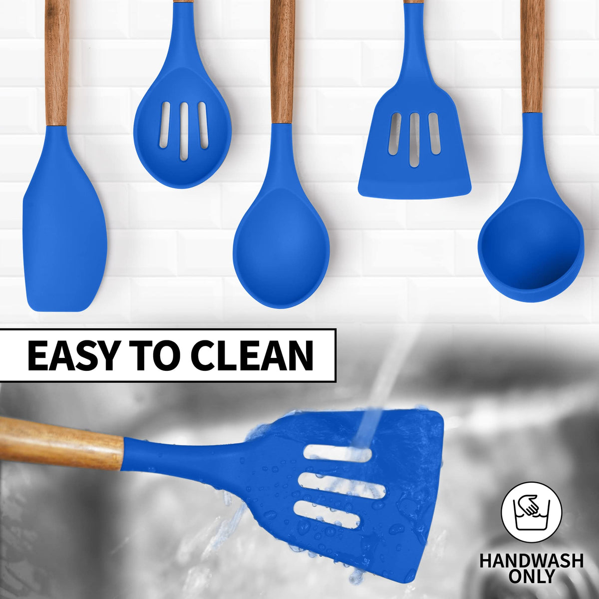 Zulay Kitchen 5 Piece Silicone Utensil Set