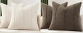 YCOLL Brown&Beige Textured Boucle Throw Pillow Covers