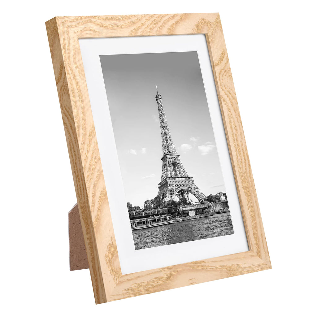 upsimples 5x7 Picture Frame Set of 10, Display Pictures 4x6 with Mat or 5x7 Without, Multi Photo Frames Collage for Wall or Tabletop Display, Black