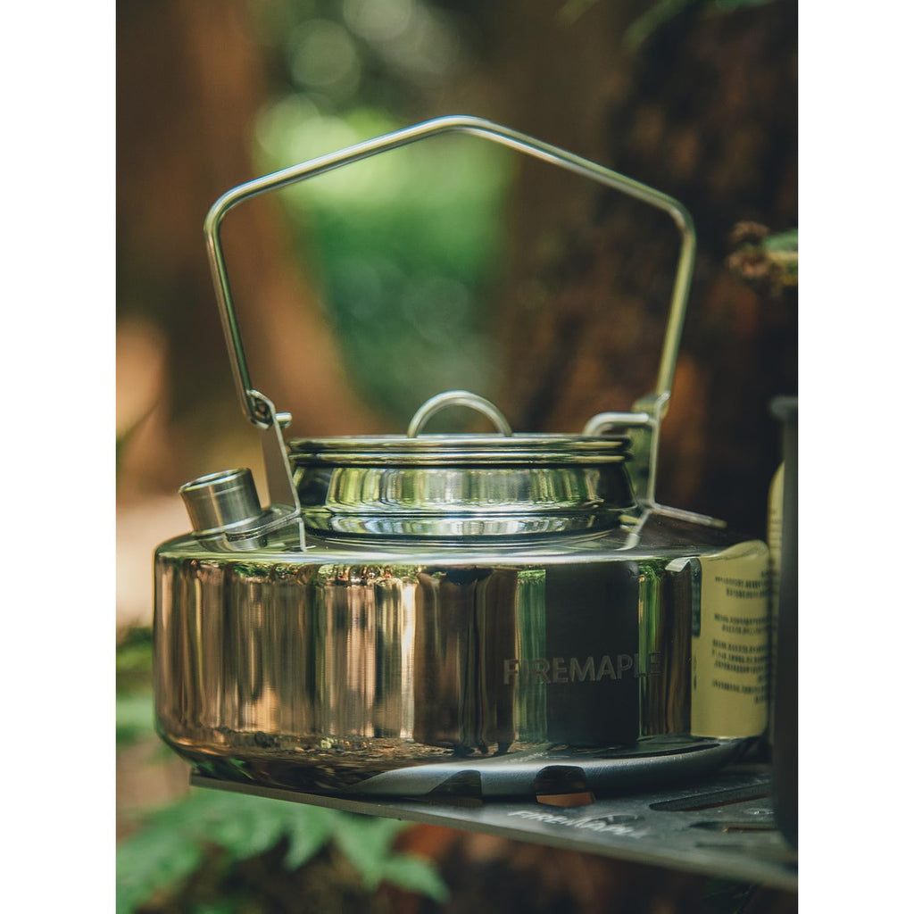Fire-Maple Antarcti Portable 1.2 Liter Lightweight Stainless Steel Camping Kettle | Durable and Portable Camp Tea Pot | Ideal for Bushcraft and Outdoor Campfire Use