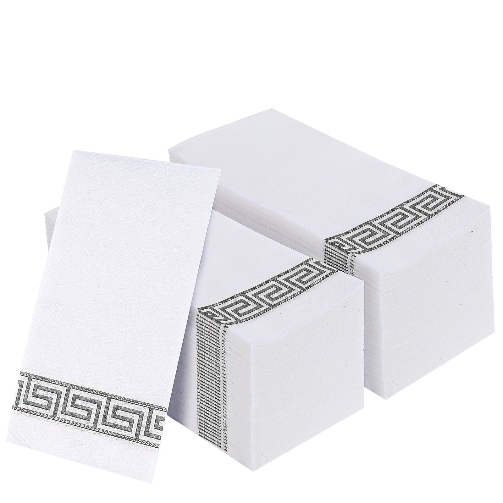 Vplus 200 PACK Guest Towels Disposable Bathroom, Decorative Bathroom Napkins, Soft and Absorbent Disposable Dinner Napkins Cloth Like for Kitchen, Parties, Weddings, Christmas Party（Gold)