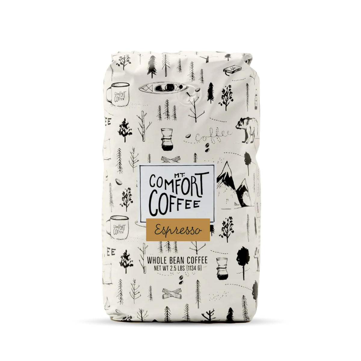 Mt. Comfort Coffee Organic Peru Medium Roast, 2.5 Pounds - Flavor Notes of Nutty, Chocolate, & Citrus - Sourced From Small, Peruvian Coffee Farms - Roasted Whole Beans