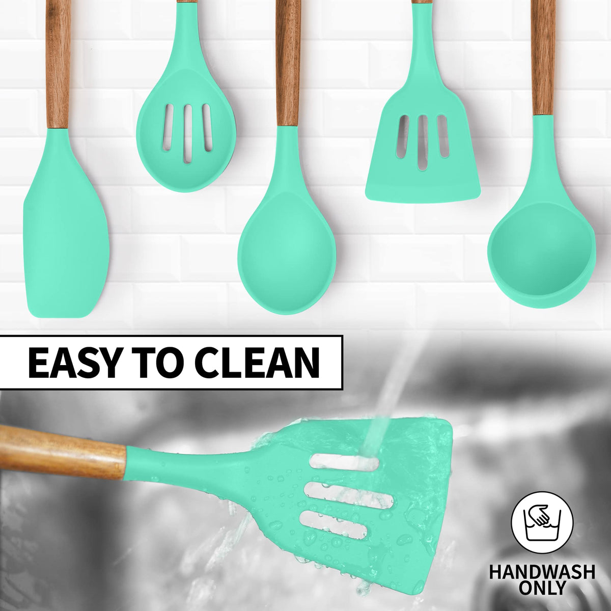 Zulay Kitchen 5 Piece Silicone Utensil Set