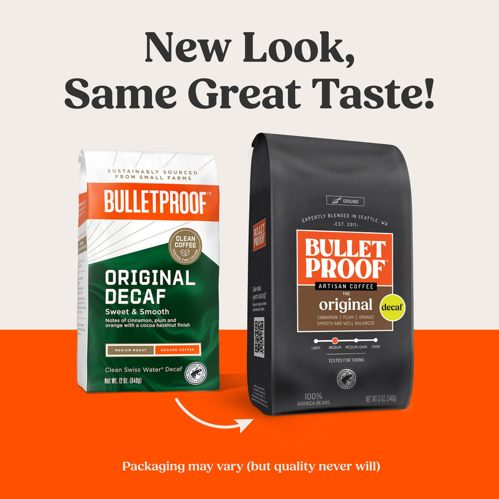 Bulletproof Original Medium Roast Ground Coffee,100% Arabica Coffee, Clean Coffee Tested for Toxins, Sustainably Sourced, 12 Ounces