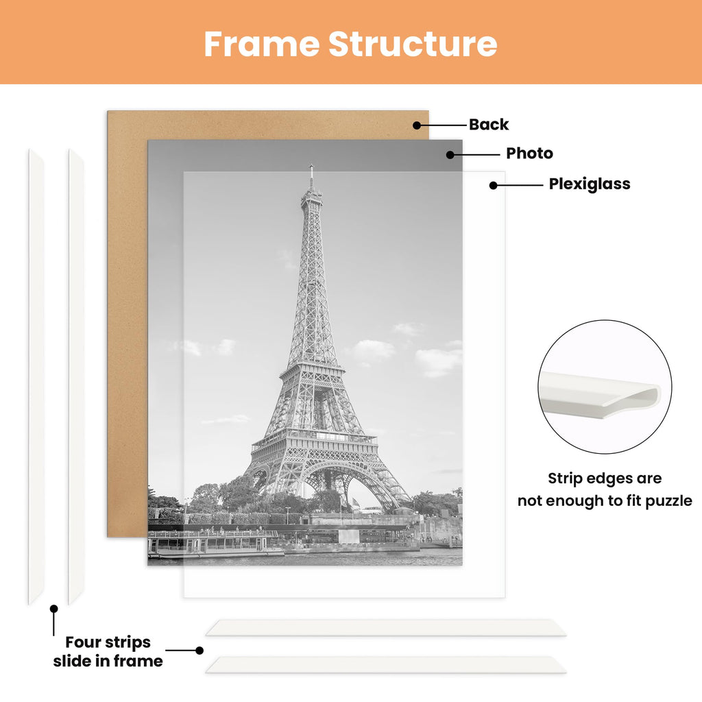 upsimples 12x16 Picture Frame Black 3 Pack, Scratch-Proof Poster Frames 12 x 16 for Photo Gallery - Slide-In Strips, Horizontal or Vertical Wall Mounting