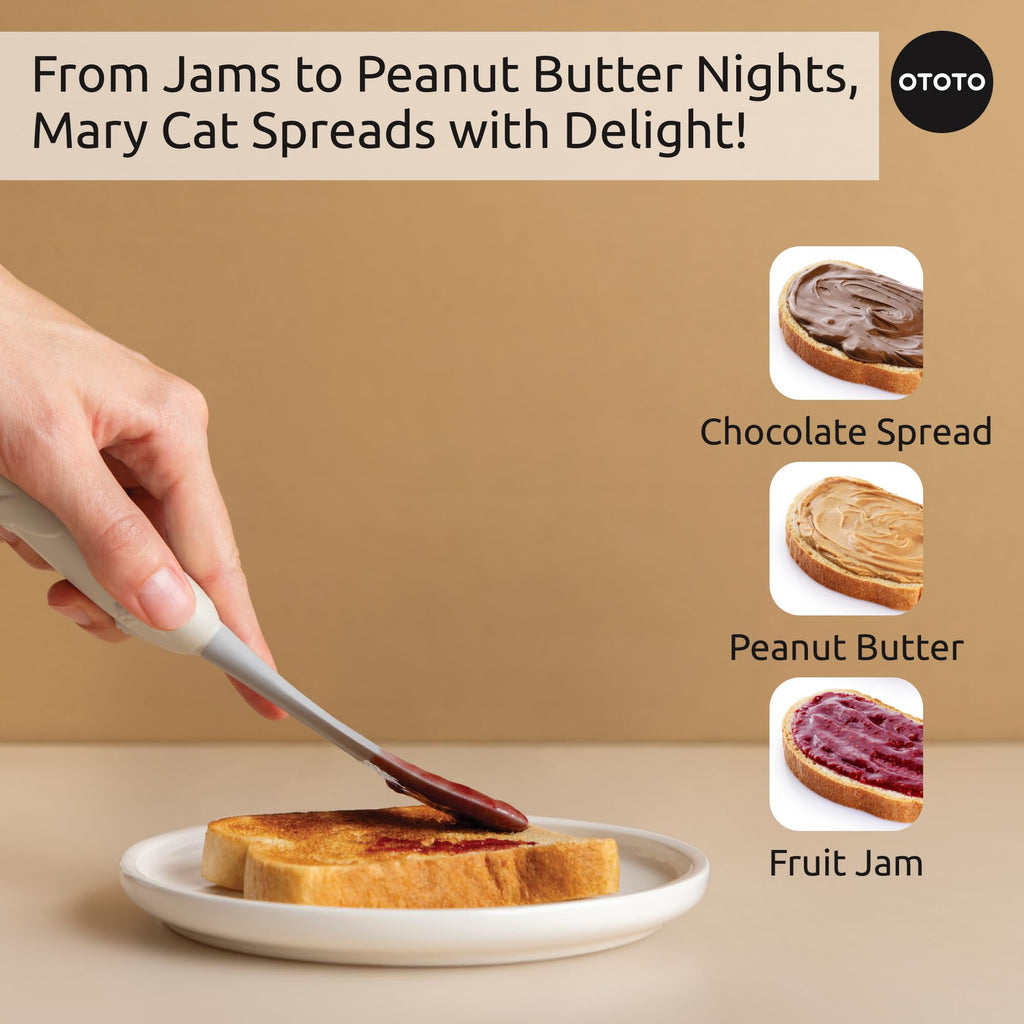 OTOTO Splatypus Jar Spatula for Scooping and Scraping - Unique Fun Cooking Kitchen Gadgets for Foodies - BPA-free & 100% Food Safe - Crepe Spreader