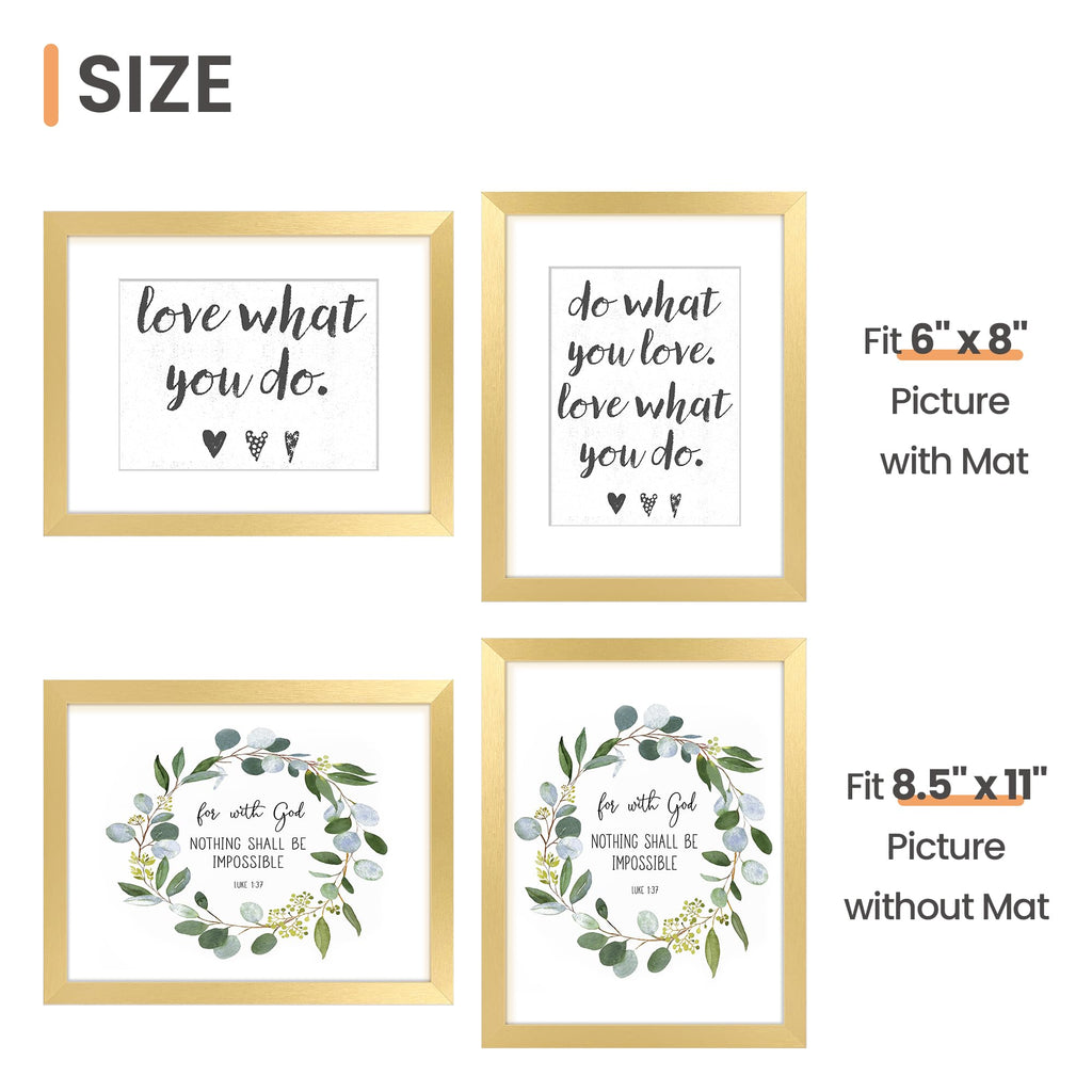 upsimples 5x7 Picture Frame Set of 10, Display Pictures 4x6 with Mat or 5x7 Without, Multi Photo Frames Collage for Wall or Tabletop Display, Black