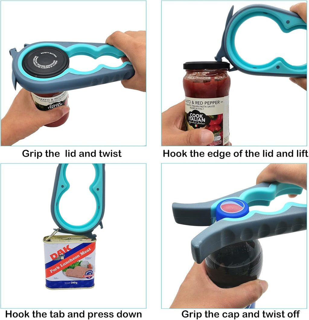 Latest Jar Opener With 4 Rubber Jar Gripper Pads for Weake Hands Senior with Arthritis Hands and Children