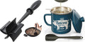 Black Meat Chopper and 46OZ Blue Bacon Grease Container