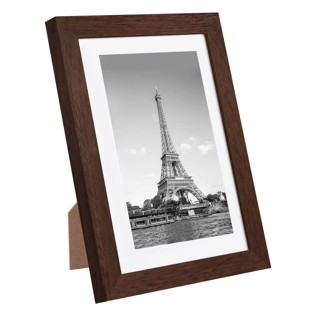 upsimples 5x7 Picture Frame Set of 10, Display Pictures 4x6 with Mat or 5x7 Without, Multi Photo Frames Collage for Wall or Tabletop Display, Black