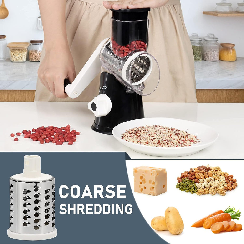 KEOUKE Vegetable Chopper Mandoline Slicer + Rotary Cheese Grater