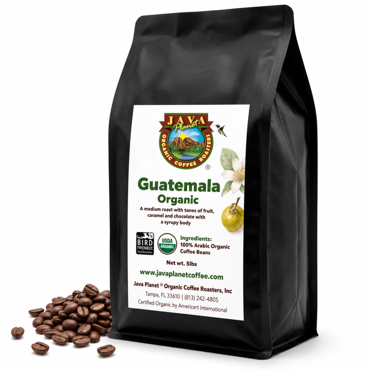 Java Planet Low Acid Organic Espresso Whole Bean Coffee 16oz