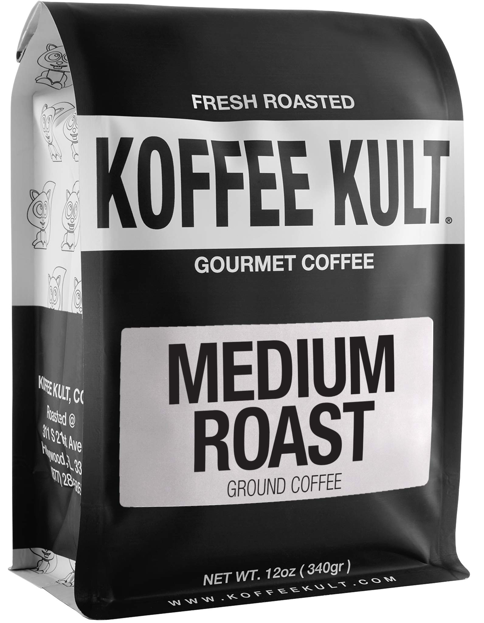 Koffee Kult Koffee Kult Medium Roast Smooth and Flavorful Ground Coffee - Perfect for a Relaxing Cup Anytime (Medium Roast, 32oz)