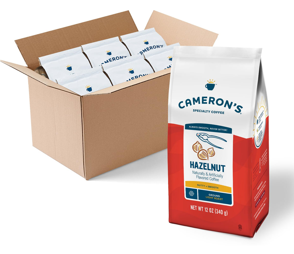 Cameron's Coffee Roasted Ground Coffee Bag, Dark Chocolate Mocha, Smooth Flavored Coffee, Sustainable, Small-batch Roasted, 28 Ounce (Pack of 1)