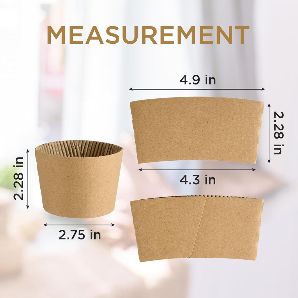 Vplus 500 Pack 12 OZ Paper Coffee Cups and 200 Pack Coffee Sleeves