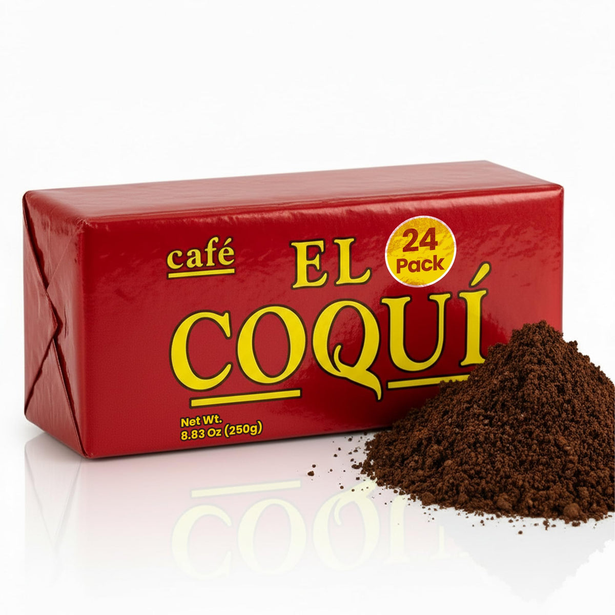 El Coquí Dark Roast Espresso Ground Coffee, Rich, Ground Coffee, Authentic Puerto Rican Style Coffee, Vacuum Sealed, Ground Espresso Beans, 6 oz (4 pack)