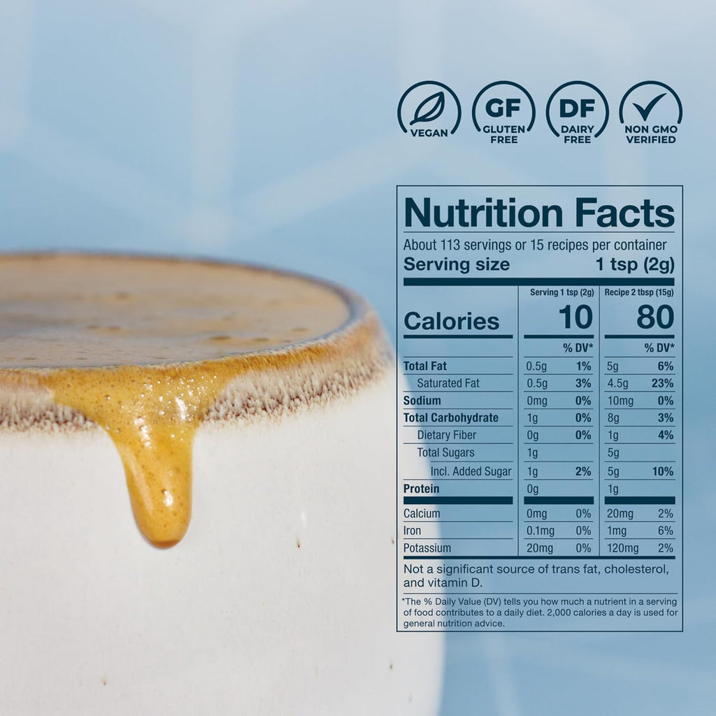 Laird Superfood Non-Dairy Coconut Powder Creamer - Sweet & Creamy + Adaptogens - Superfood Creamer with Functional Mushrooms - Non-GMO, Vegan, 8 oz. Bag, Pack of 1