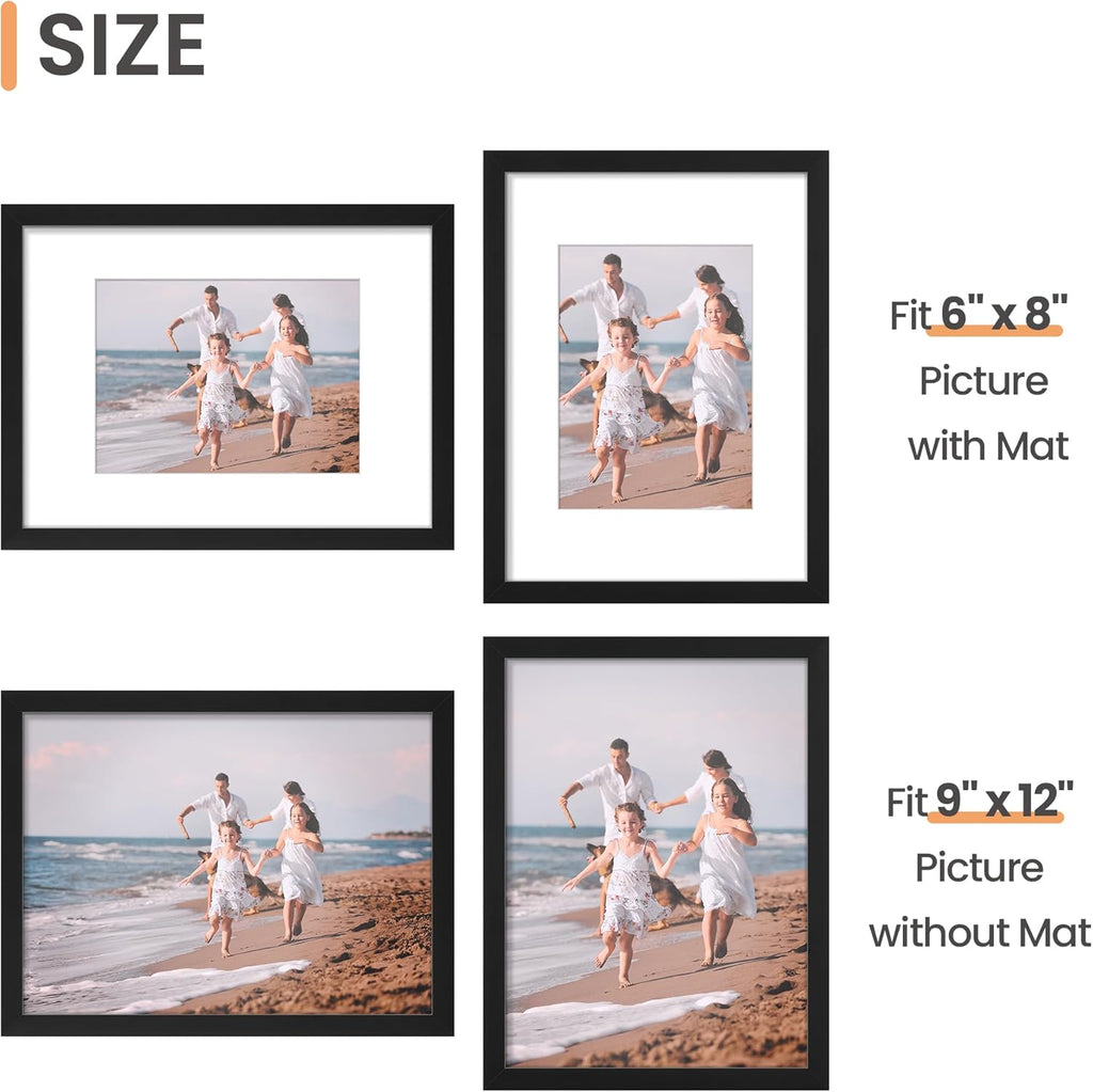 upsimples 1pack PVC 9x12 black bundle with 5pack PVC 9x12 black