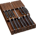 HOSHANHO Kitchen Knife Set with Block, 14-Piece Professional Ultra Sharp Knife Block Set in Knife Drawer Organizer, Japanese High Carbon Stainless Steel Chef Knives Set with Sharpener