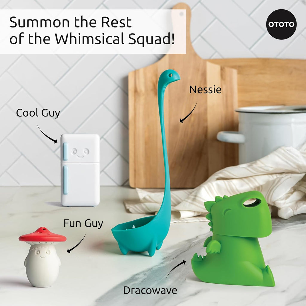 OTOTO NEW Dracowave Microwave Cleaner - Dragon Microwave Steam Cleaner, Cleans Grime in Minutes with Water and Vinegar - Cute Kitchen Gifts Accessories, Funny Kitchen Gadgets, White Elephant Gifts
