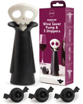 OTOTO Wine Stoppers & Pourer - Halloween Gifts for Wine Lovers, Spooky Wine Bottle Stopper, Wine Goth Accessories, Fun Kitchen Gadgets (Count Corkula)