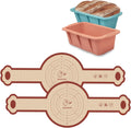 Silicone Sourdough Bread Sling Mat + Loaf Pan Set, Non-Stick, Easy Clean & Release, Round & Rectangular, 2 Pack