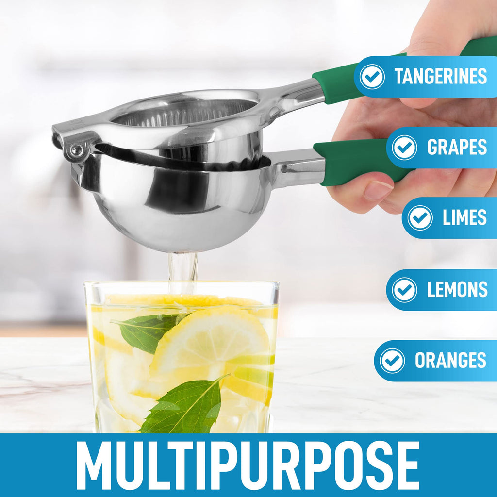 Lemon Squeezer Stainless Steel with Premium Quality Heavy Duty Solid Metal Squeezer Bowl - Large Manual Citrus Press Juicer and Lime Squeezer Stainless Steel - by Zulay Kitchen