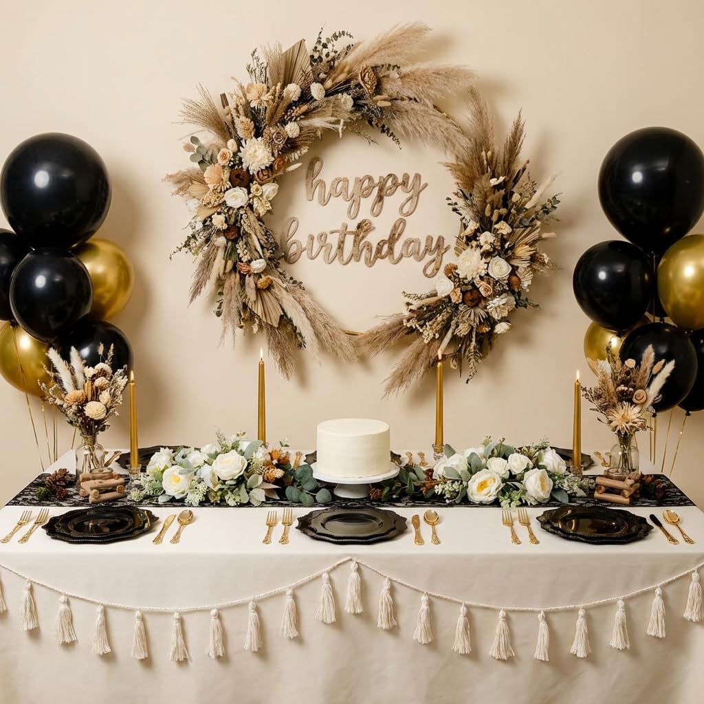 COLOSUS 60PCS White Plastic Plates for 30 guests-Fancy Plastic Beaded Plates,Plastic Plates for Party, Elegant White plates,Include 30 PCS 10.5" Dinner plates & 30PCS 8.25" Dessert plates for easter