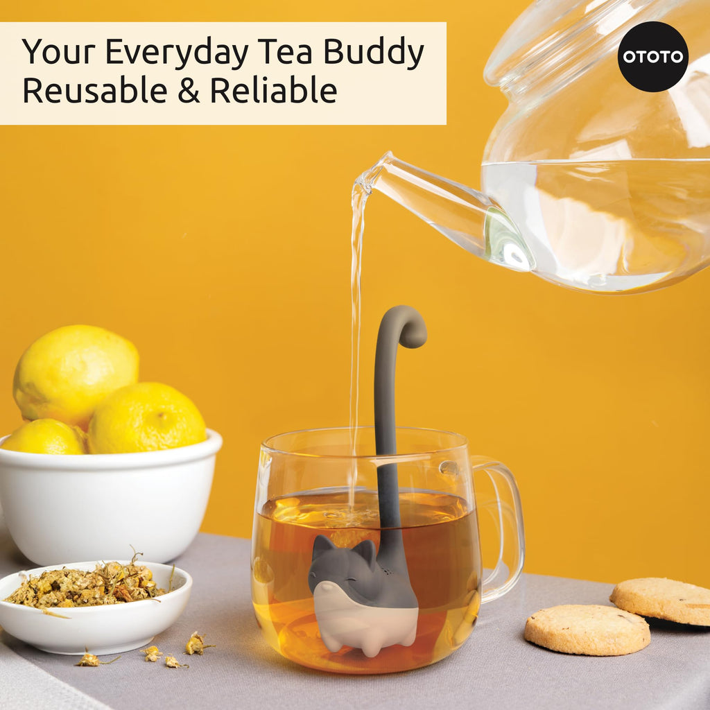 Cute Tea Infuser by OTOTO - Loose Leaf Tea Steeper, Tea Accessories, Tea Diffusers, Tea Infuser for Loose Leaf Tea, Tea Strainers, Cute Gifts, Tea Gift Set, Kitchen Gifts, Cooking Gadgets