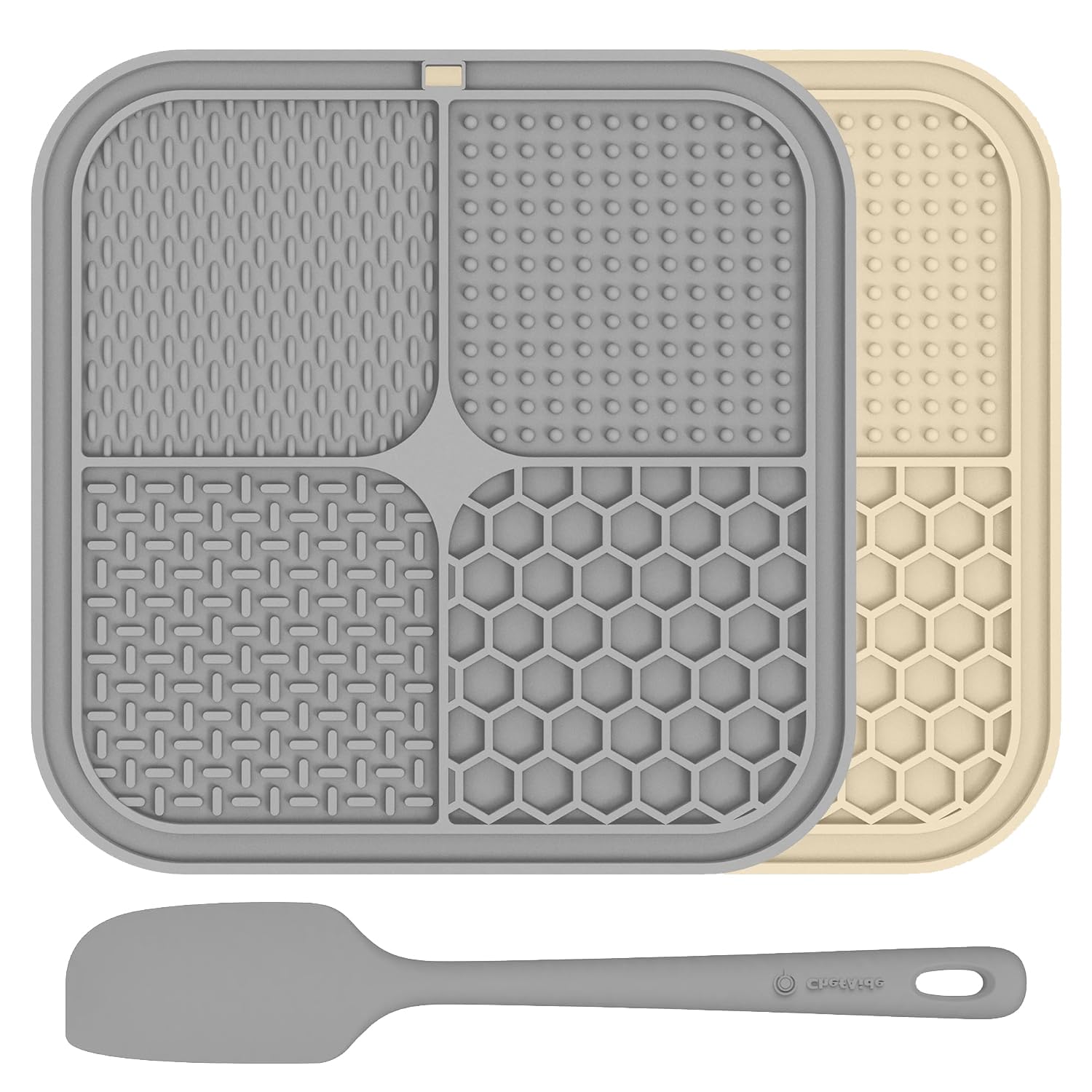2 Pack Lick Mat for Dogs,Cats,Upgraded 8.5×8.5 inches Licking Mats with Suction Cups,Slow Feeder Licking Pad for Anxiety Relief and Boredom Reducer,Suitable for Dog Training Set 2