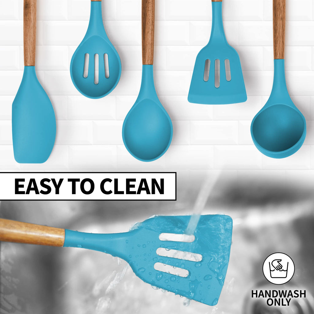 Zulay Kitchen 5 Piece Silicone Utensil Set